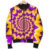 Spiral Expansion Moving Optical Illusion Bomber Jacket
