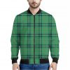 St. Patrick's Day Tartan Pattern Print Bomber Jacket