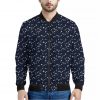 Star Sky Pattern Print Bomber Jacket