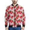 Strawberry Fruit Pattern Print Bomber Jacket