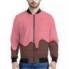 Strawberry Ice Cream Melted Print Bomber Jacket