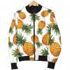 Summer Pineapple Pattern Print Bomber Jacket