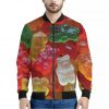Sweet Gummy Bear Print Bomber Jacket