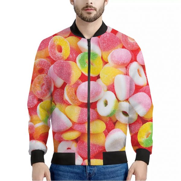 Sweet Gummy Print Bomber Jacket