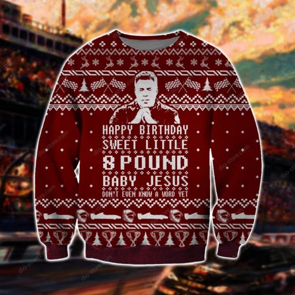 Talladega Nights 3D All Over Printed Ugly Christmas Sweatshirt