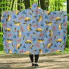 Taxi Car Print Pattern Hooded Blanket Cloak Blanket