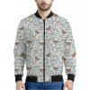 Teddy Bear Doctor Pattern Print Bomber Jacket