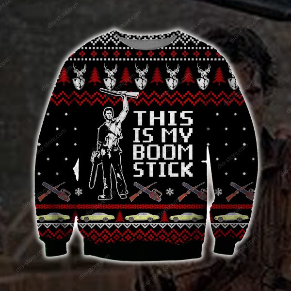 This Is My Boomstick 3D All Over Printed Ugly Christmas Sweatshirt