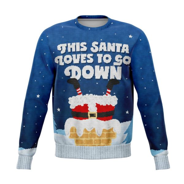 "This Santa Loves To Go Down" Ugly Christmas Sweatshirt - Colins Store