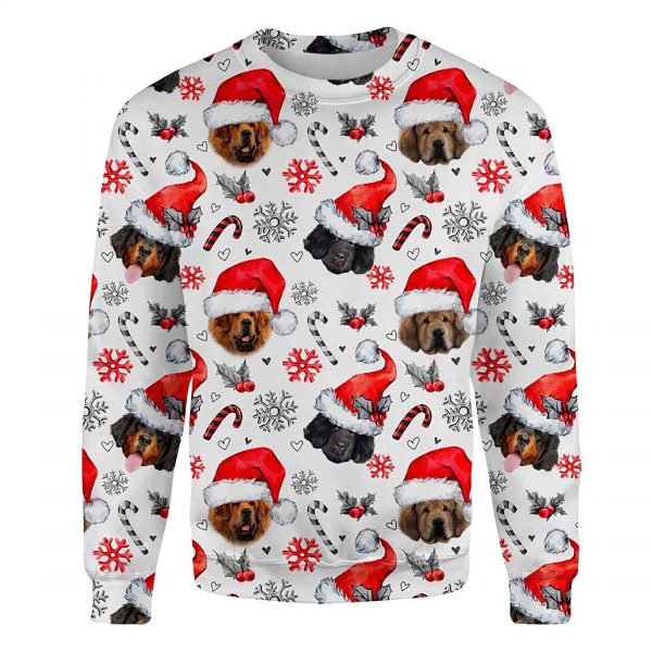 Tibetan Mastiff Xmas Decor Ugly Christmas Sweatshirt Animal Dog Cat Sweater Unisex
