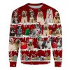 Tibetan Terrier Snow Christmas Ugly Christmas Sweatshirt Animal Dog Cat Sweater Unisex