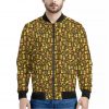 Tiki Luau Pattern Print Bomber Jacket