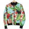 Toucan Parrot Tropical Pattern Print Bomber Jacket