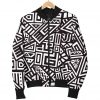 Tribal Aztec Geometric Pattern Print Bomber Jacket