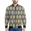 Tribal Native American Pattern Print Bomber Jacket