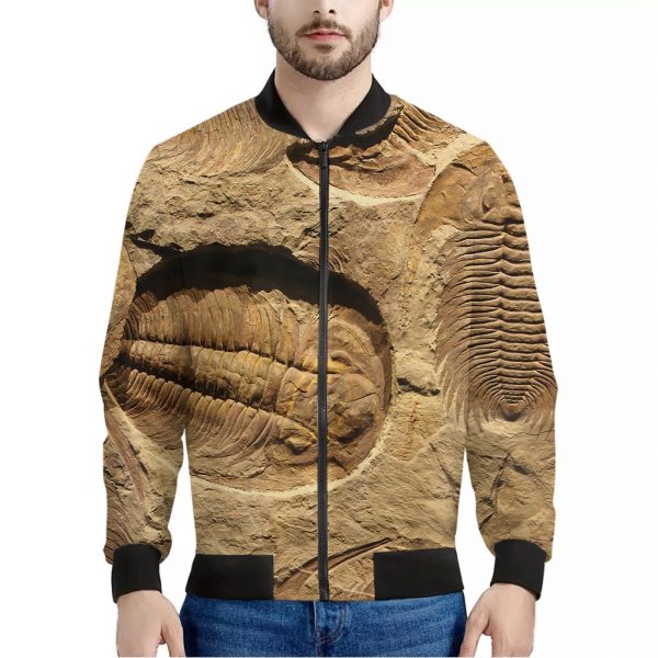 Trilobite Fossil Print Bomber Jacket