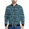 Tropical Denim Jeans Pattern Print Bomber Jacket