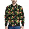 Tropical Hibiscus Aloha Pattern Print Bomber Jacket