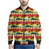 Tropical Sunset Pattern Print Bomber Jacket