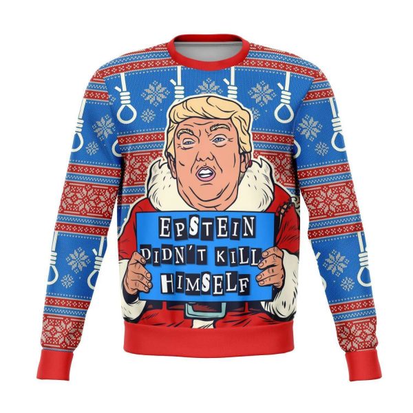 Trump Epstein Humor Funny Ugly Christmas Sweater Style - Premium Unisex Fashion Sweatshirt