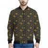 Tyrannosaurus Dino Fossil Pattern Print Bomber Jacket