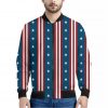 USA Independence Day Pattern Print Bomber Jacket