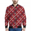 USA Patriotic Star Pattern Print Bomber Jacket