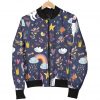Unicorn Dream Cartoon Pattern Print Bomber Jacket