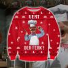 Vert Der Ferk Knitting Pattern 3D Print Ugly Sweatshirt