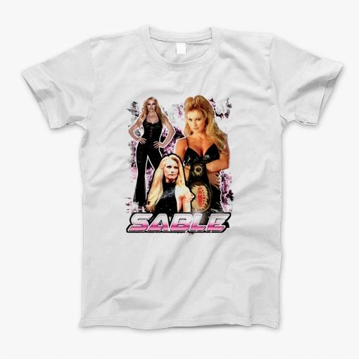 Vintage Inspired Wwe Diva Sable Wrestling T-Shirt