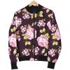 Vintage Pink Rose Floral Pattern Print Bomber Jacket