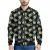 Volleyball Pattern Print Bomber Jacket