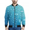 Water Drops Print Bomber Jacket