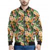 Watercolor Bird Of Paradise Print Bomber Jacket