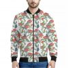Watercolor Bouvardia Print Bomber Jacket