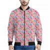 Watercolor Cupcake Pattern Print Bomber Jacket