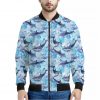 Watercolor Dolphin In The Sea Print Bomber Jacket