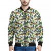 Watercolor Panda Bear Pattern Print Bomber Jacket