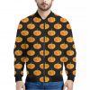 Watercolor Pumpkin Pattern Print Bomber Jacket