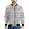 Watercolor Rat Pattern Print Bomber Jacket