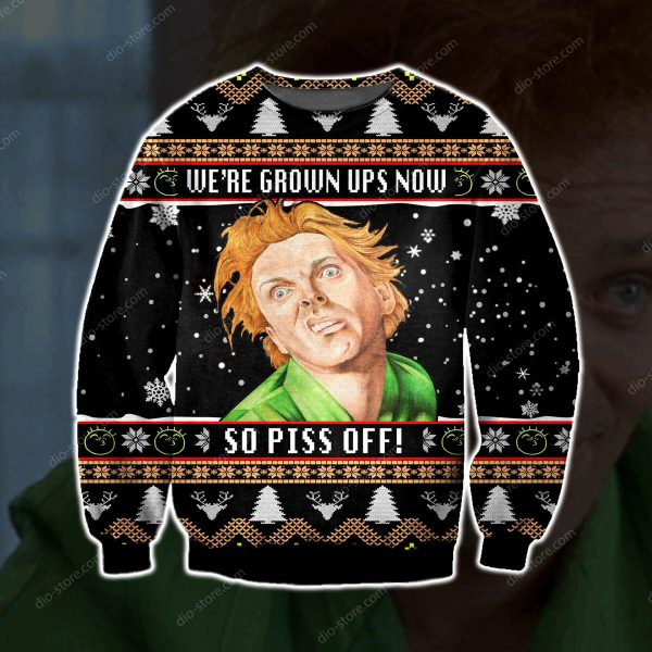 We'Re Grown Up Now So Piss Off Knitting Pattern 3D Print Ugly Sweatshirt