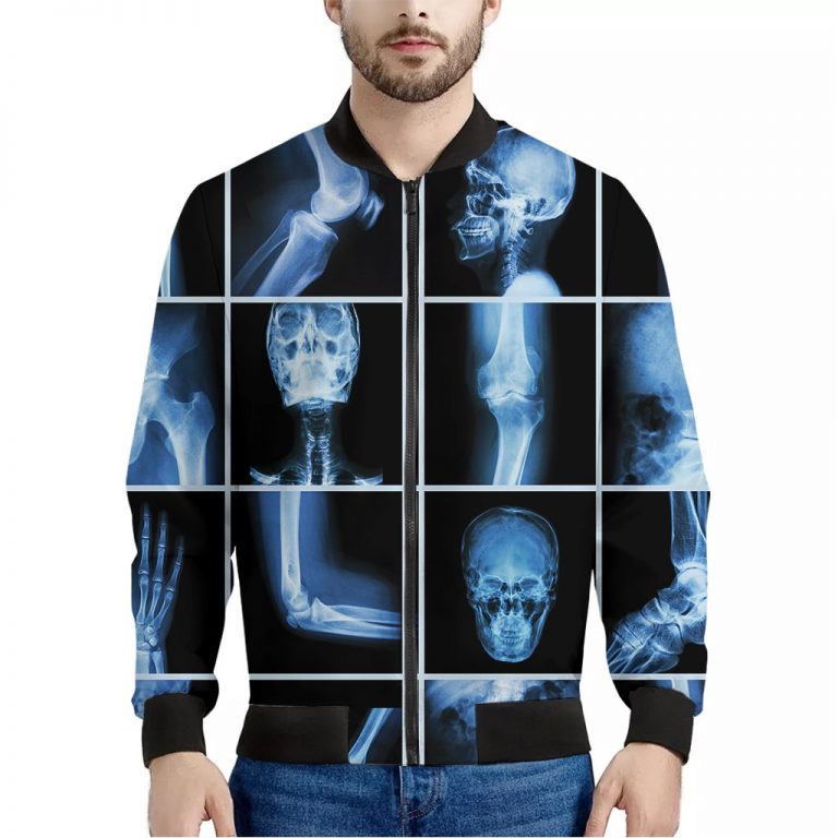 X-Ray Film Radiology Print Bomber Jacket