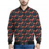 Xmas Dachshund Pattern Print Bomber Jacket