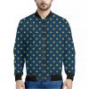 Yellow Duck Pattern Print Bomber Jacket