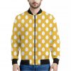 Yellow Eggs Pattern Print Bomber Jacket