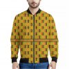Yellow Kente Pattern Print Bomber Jacket