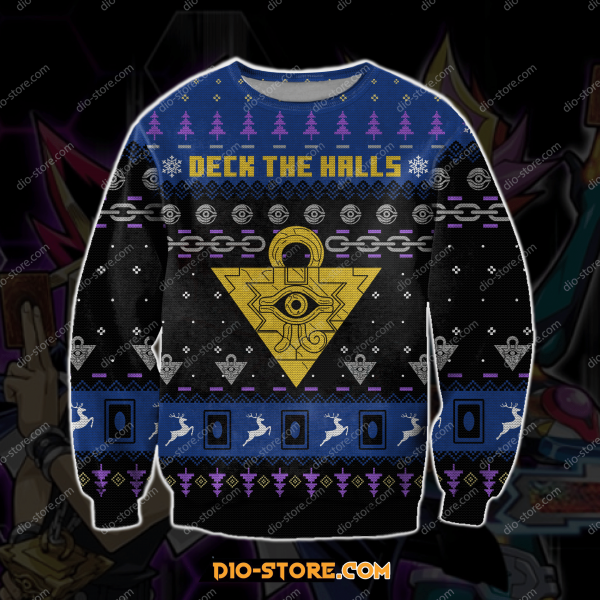 Yugioh 3D All Over Printed Ugly Christmas Sweatshirt