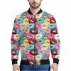 Yummy Donut Pattern Print Bomber Jacket