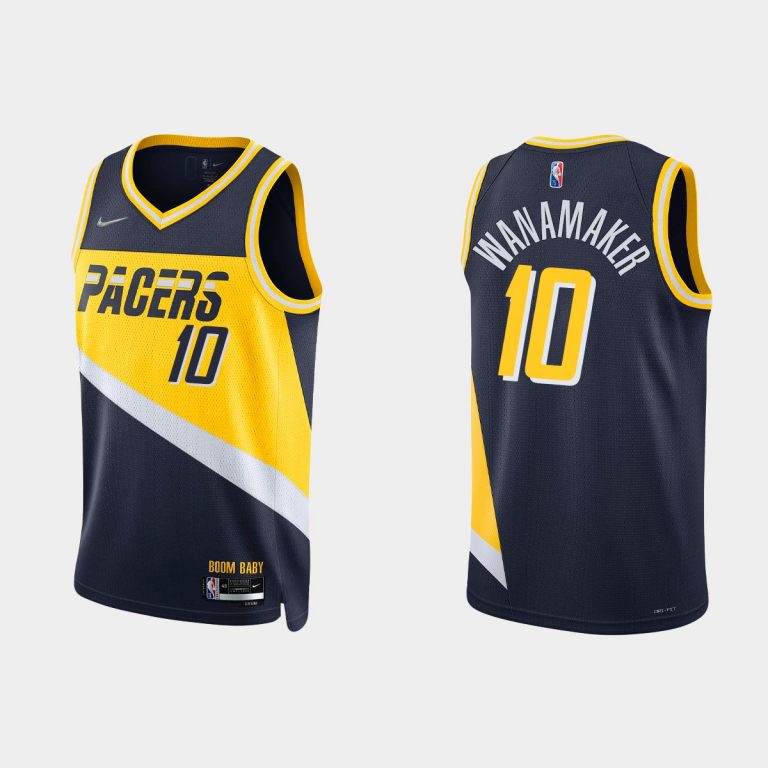 2021-22 Indiana Pacers No. 10 Brad Wanamaker 75th Anniversary City Black Jersey