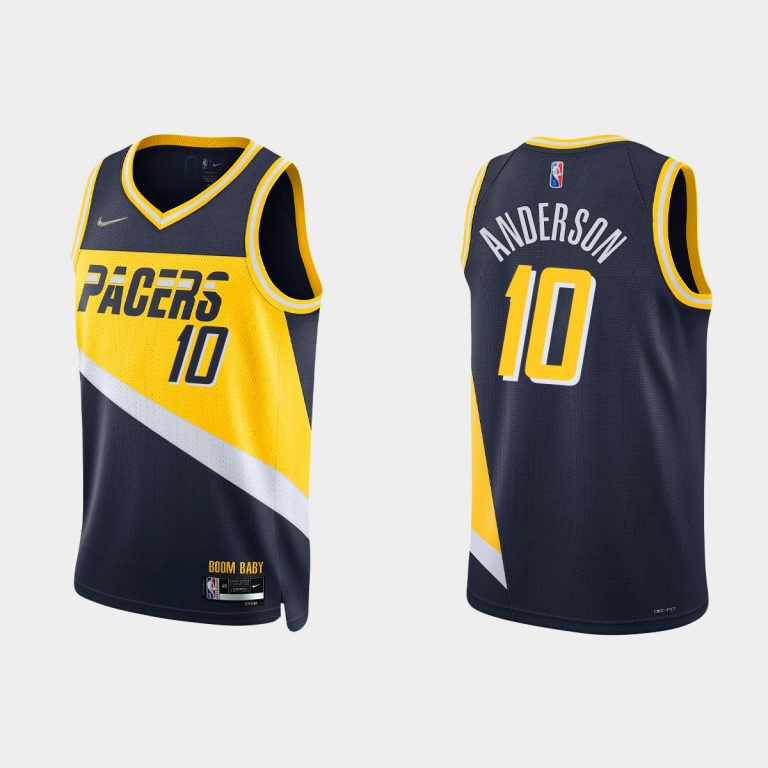 2021-22 Indiana Pacers No. 10 Justin Anderson 75th Anniversary City Black Jersey